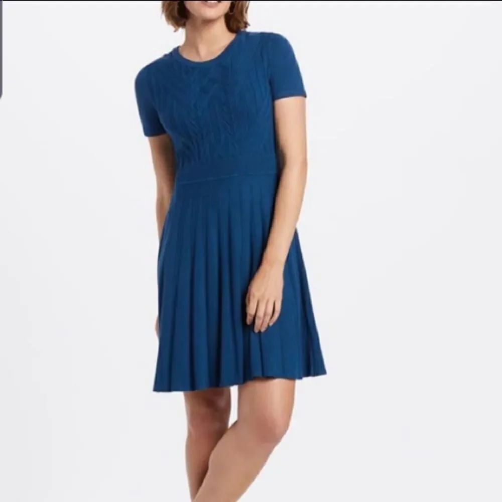 Draper James A-line blue sweater dress sz small